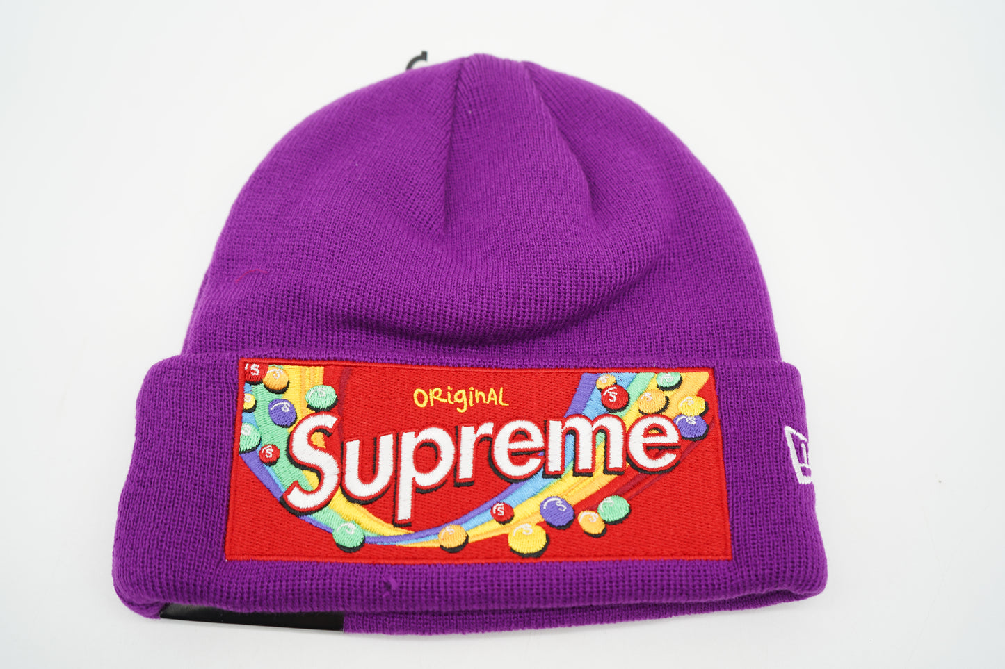Supreme Skittles New Era Purple Beanie Hat
