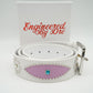 Engineered By Dre White Cowhide Belt