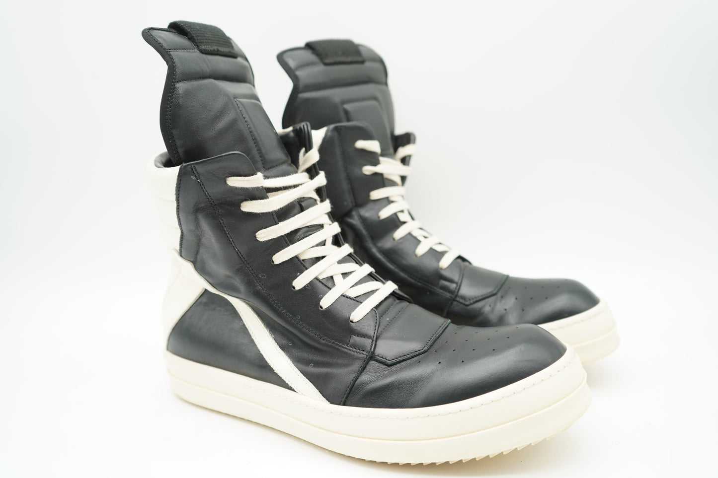 Rick Owens Geo Basket High Top 911 Black Milk