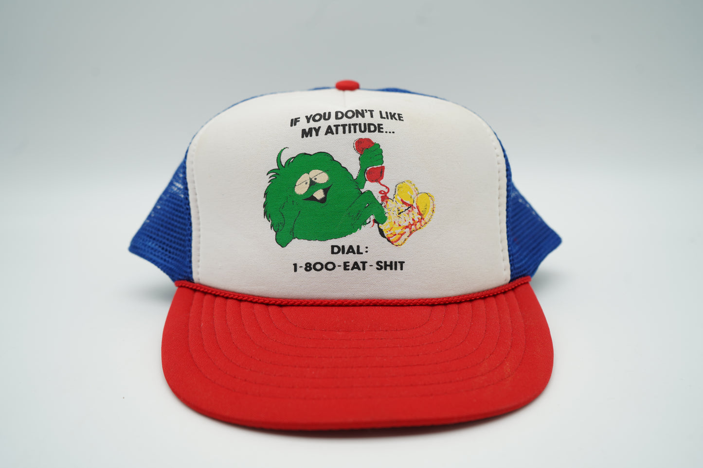 Vintage 90's Dont Like my Attitude Dial 1-800 Hat