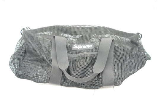 Supreme Black Mesh Duffle Bag