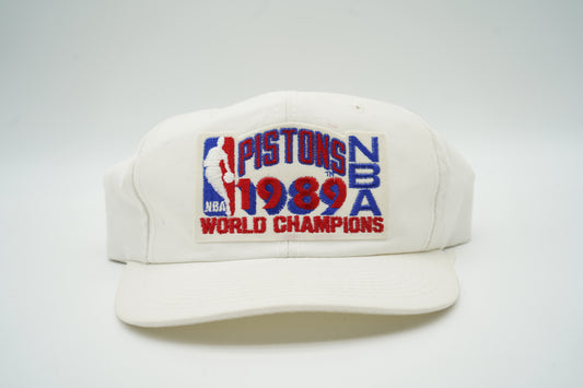 Vintage 1989 Detroit Pistons World Champs Snapback Hat