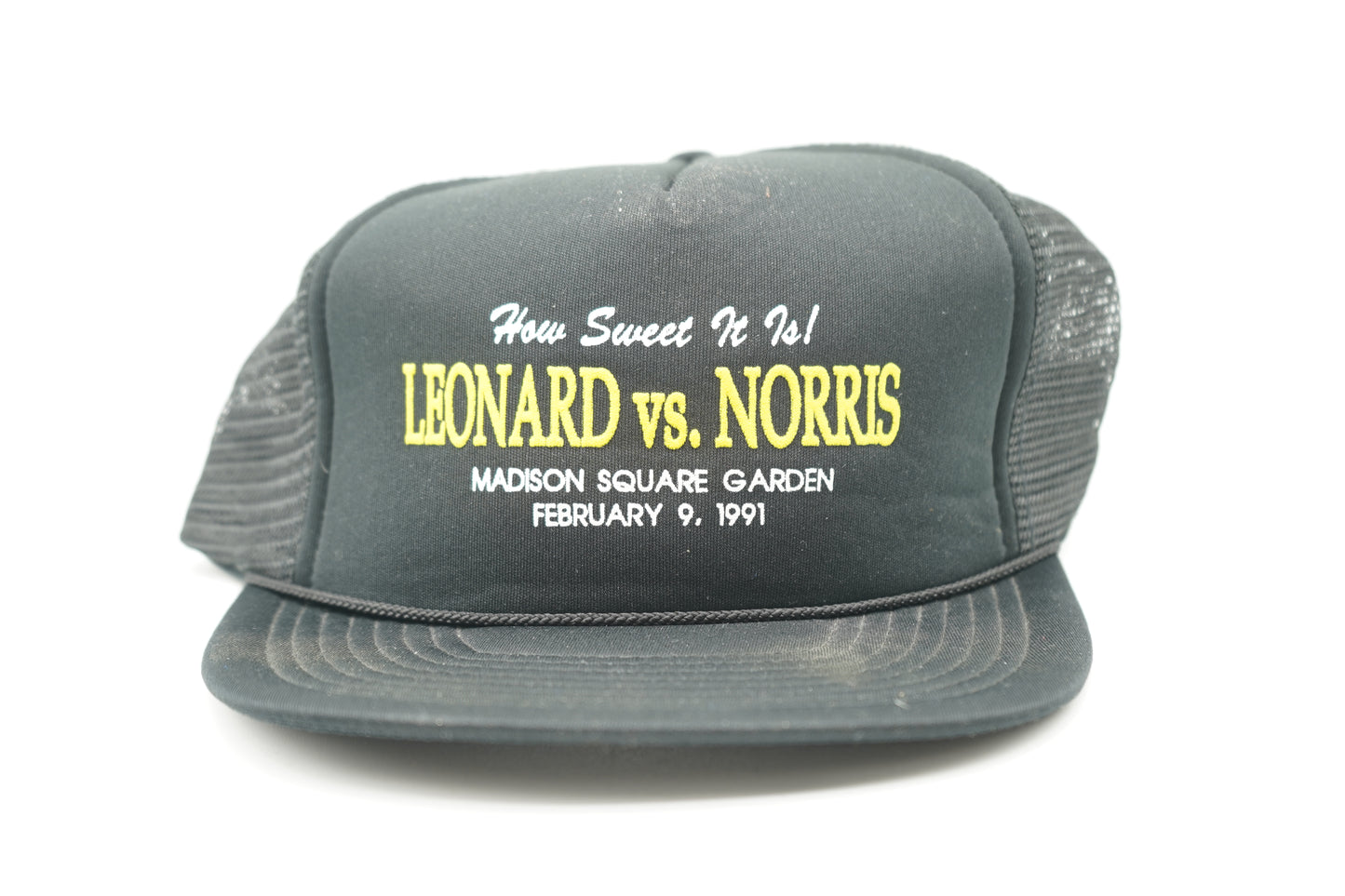 Vintage 1991 Leonard vs Norris Boxing Snapback Hat