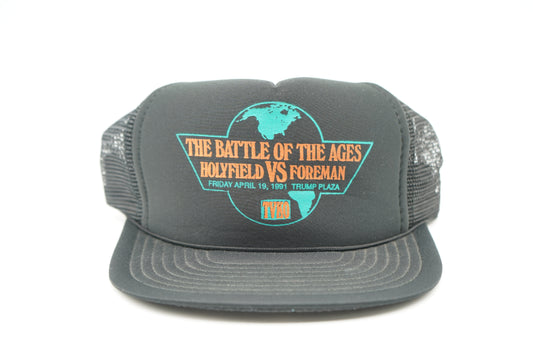 Vintage 1991 Battle of Ages Holyfield vs Foreman Snapback Hat