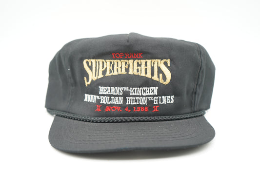 Vintage 1988 Top Rank SUPERFIGHTS Strapback Hat