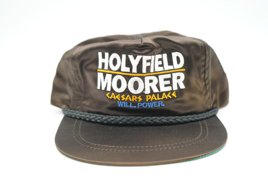 Vintage 90's WILL POWER Holyfield vs Moorer Satin Strapback Hat