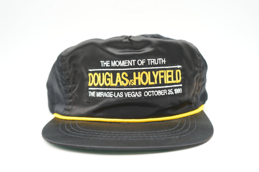 Vintage 1990 "Moment of Truth" Douglas vs Holyfield Satin Strapback Hat