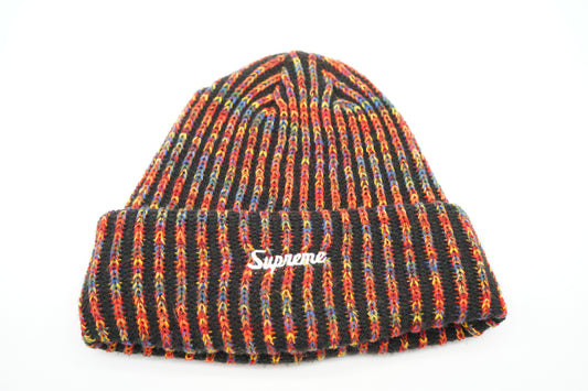 Supreme Rainbow Loose Gauge Beanie (FW25) Black