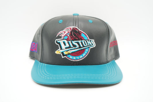 Vintage Detroit Pistons Leather Snapback