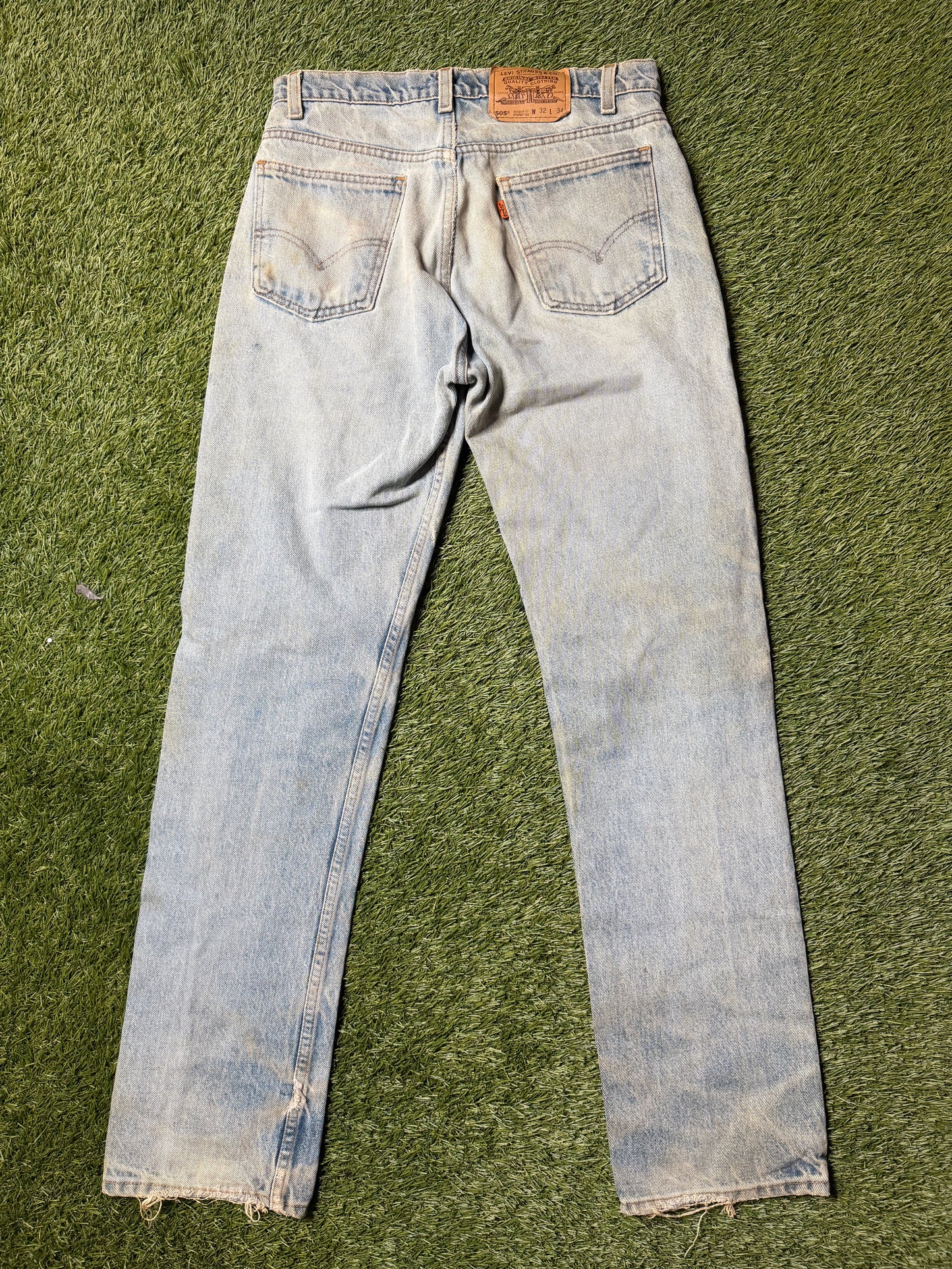 Vintage Orange Tab Levis Distressed Jeans