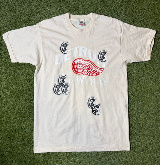 Chris Smokes Vintage Detroit Red Wings Creme T Shirt