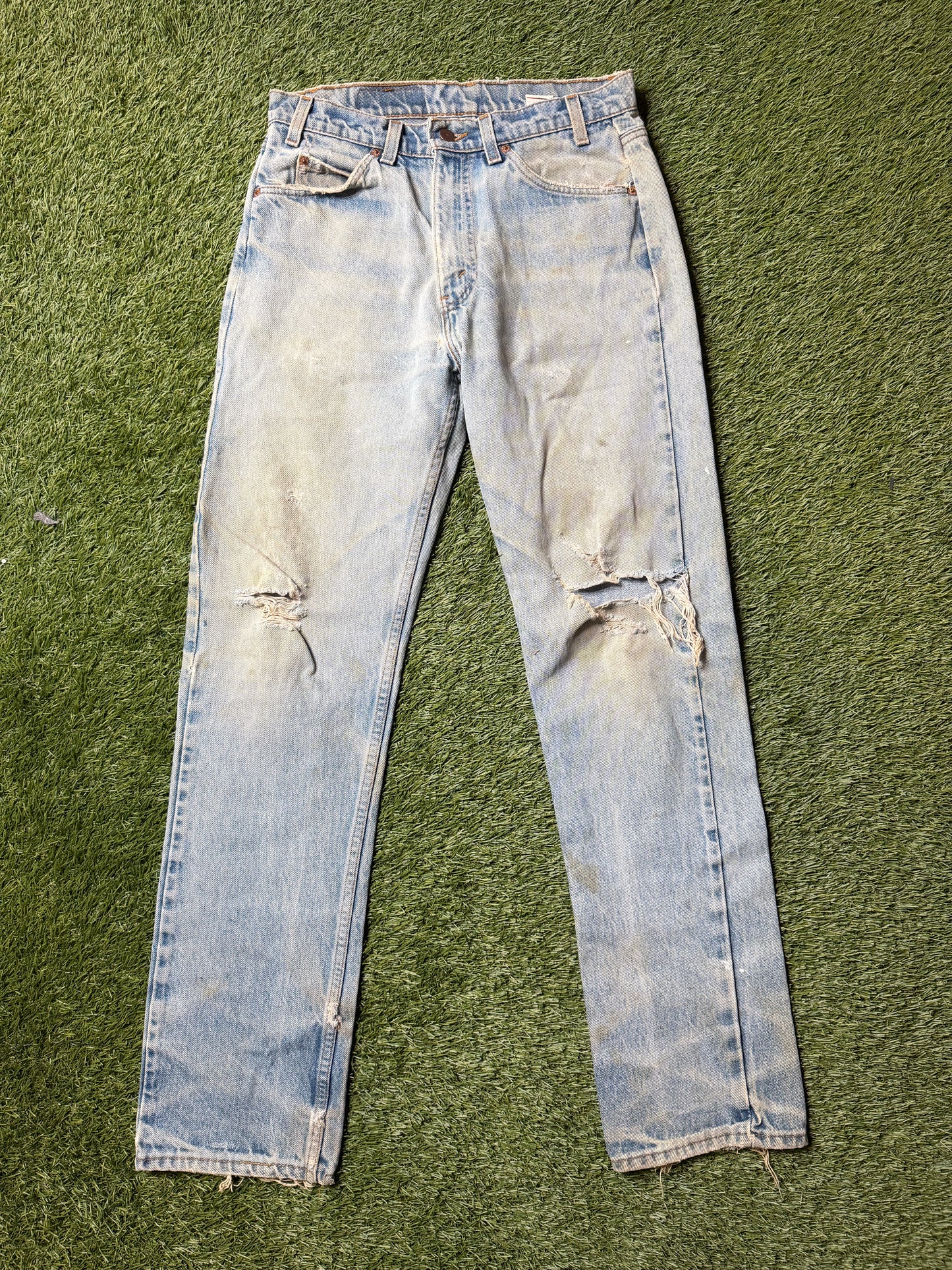 Vintage Orange Tab Levis Distressed Jeans