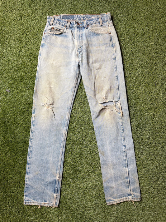 Vintage Orange Tab Levis Distressed Jeans