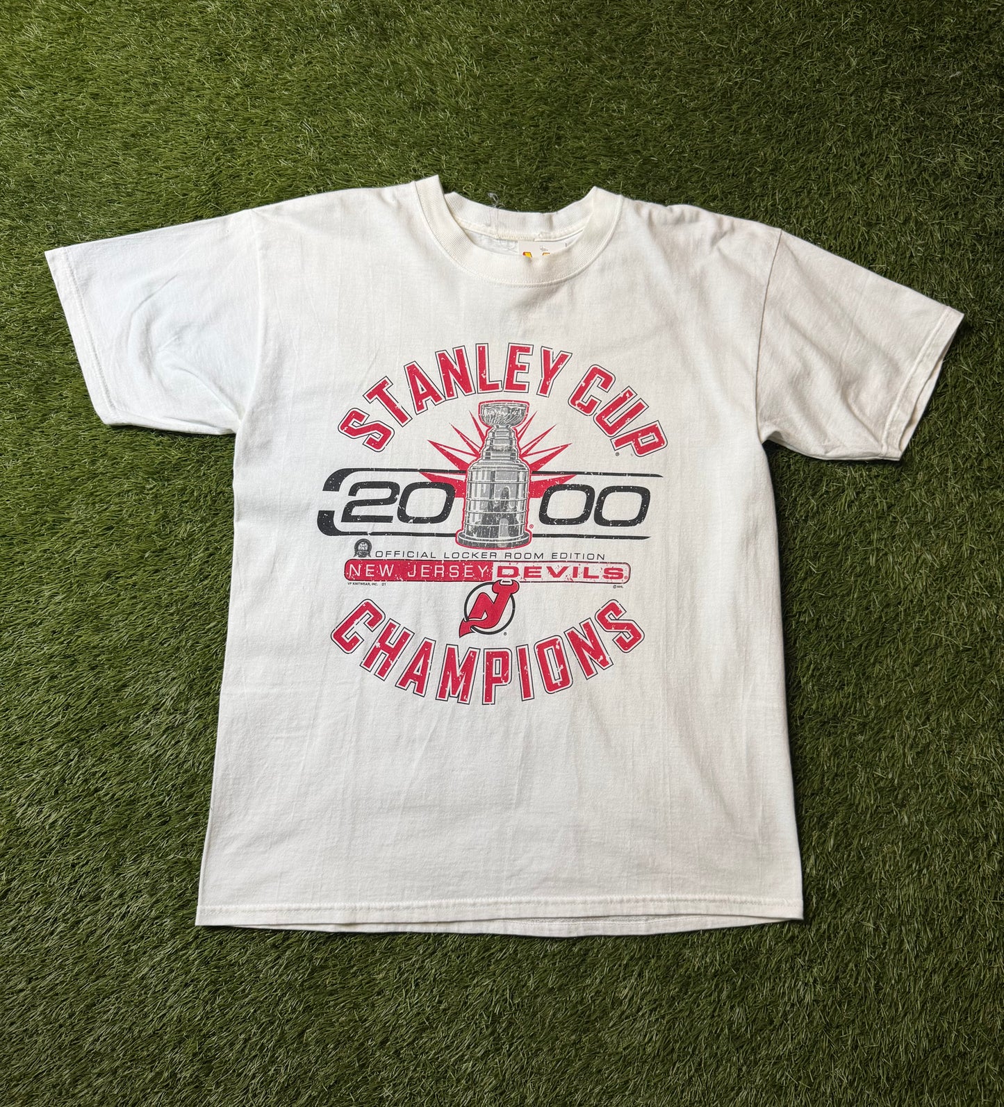 Vintage 2000 NJ Devils Stanley Cup Champs T Shirt