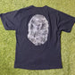 Bape Big Head Layered Line Camo Black T Shirt
