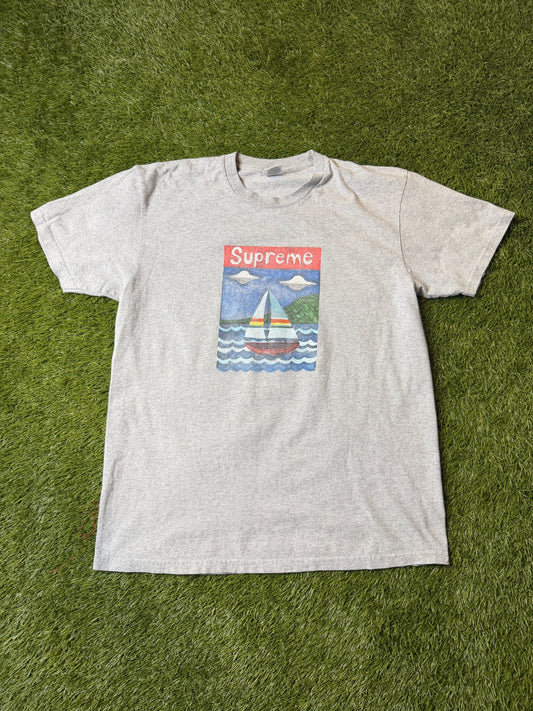 Supreme Sailboat Grey T Shirt (SS20)