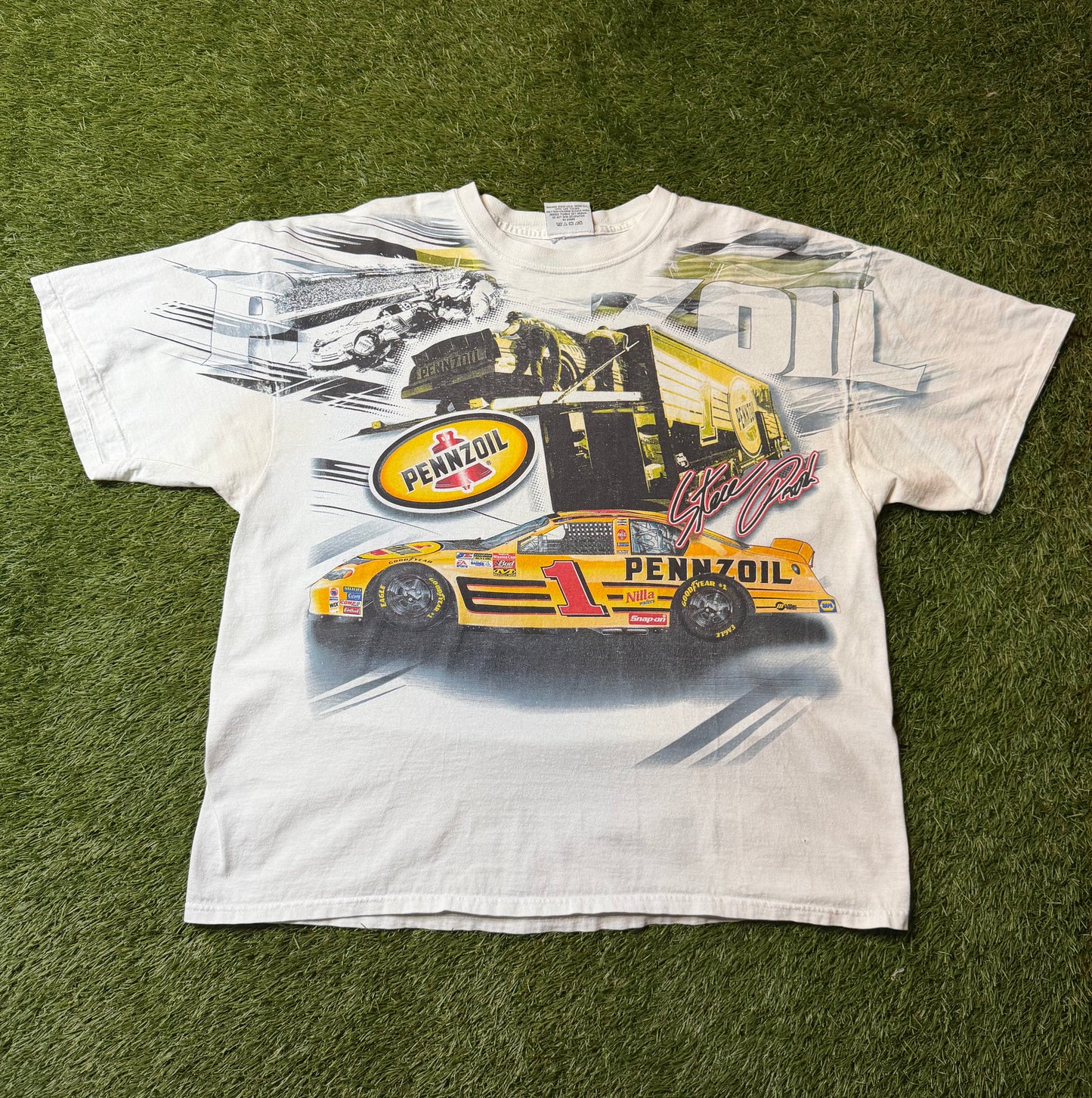 Vintage Steve Park Nascar AOP Racing T Shirt