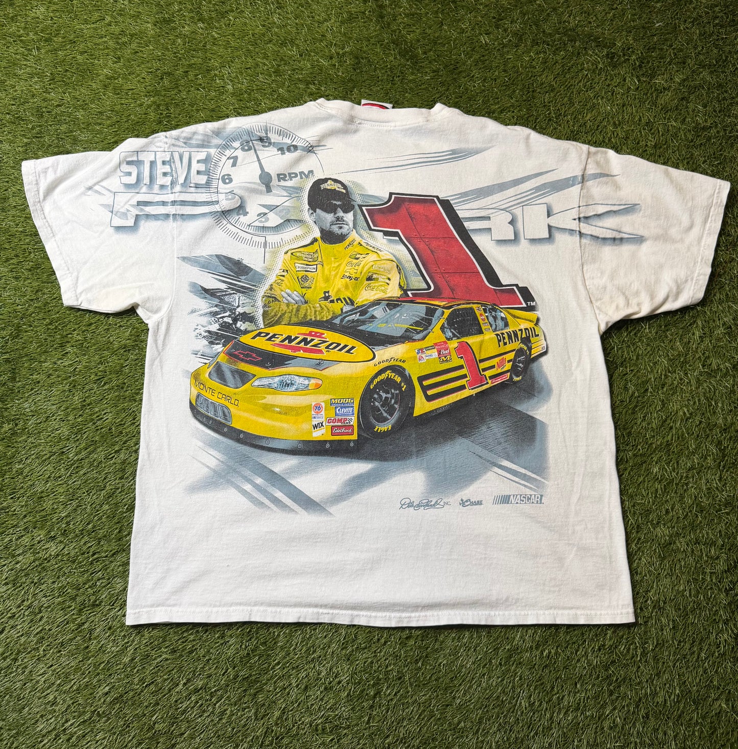 Vintage Steve Park Nascar AOP Racing T Shirt