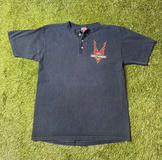 Vintage 1998 Harley Davidson Button Down T Shirt