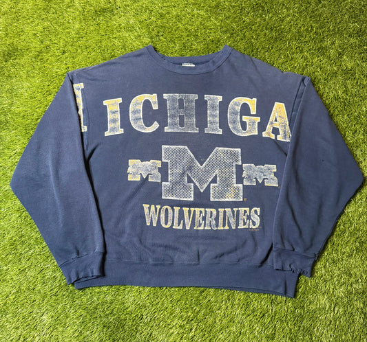 Vintage Michigan Spellout Crewneck