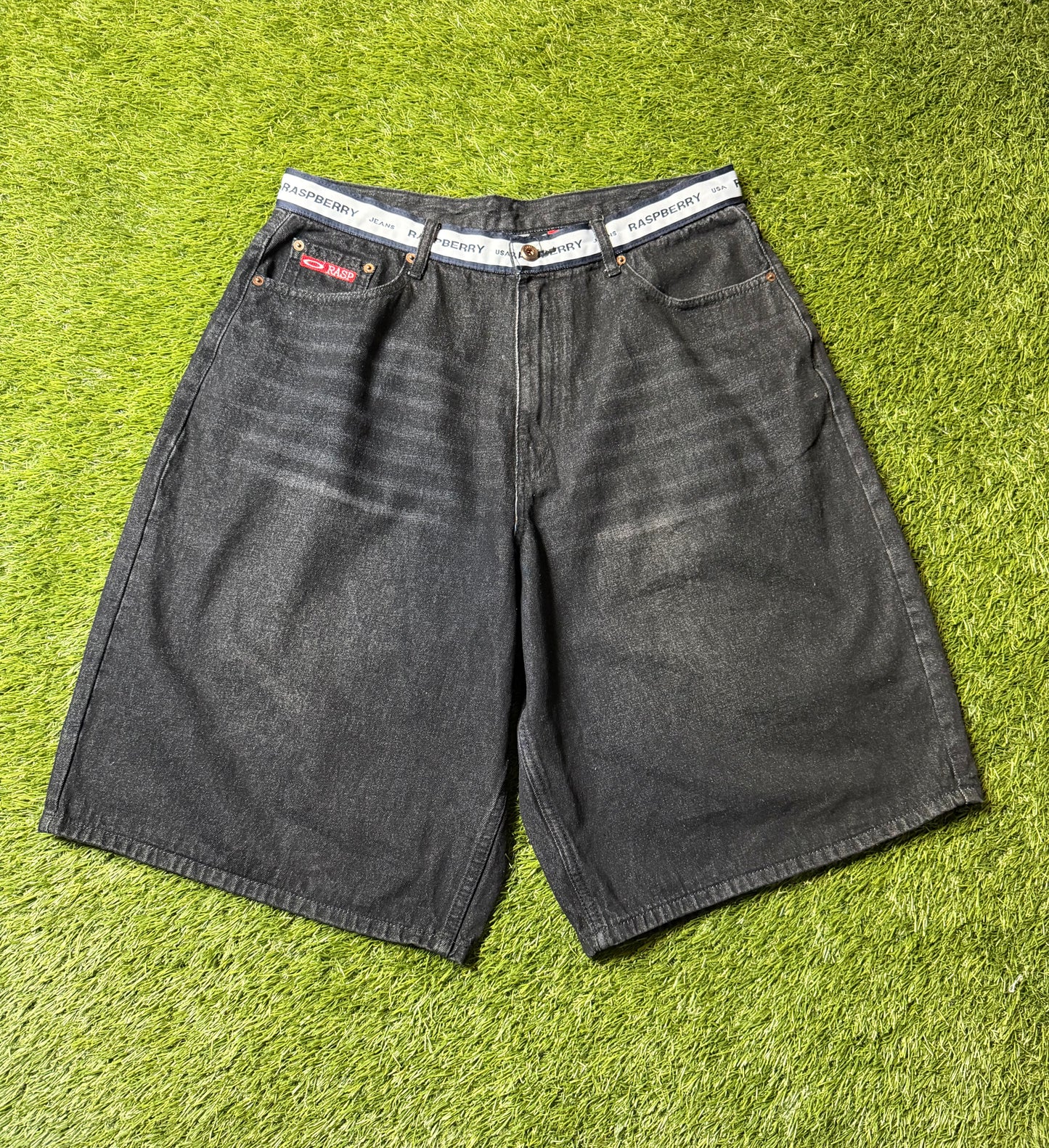 GVGallery Raspberry Hills Black Baggy Denim Shorts