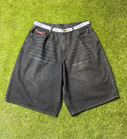 GVGallery Raspberry Hills Black Baggy Denim Shorts
