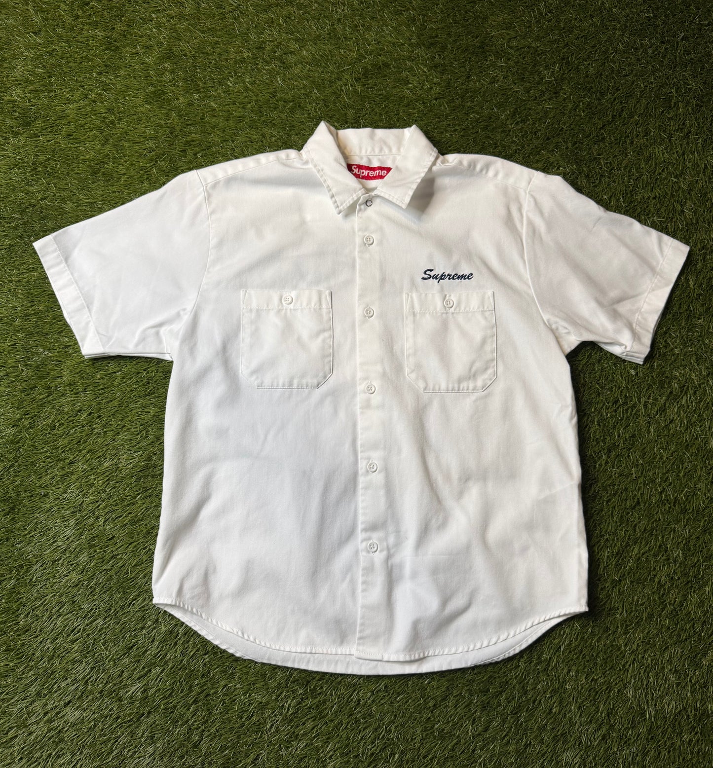 Supreme AOI Eyes S/S Work Shirt White