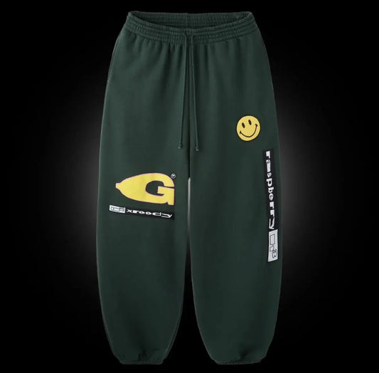 GV Gallery x Greedy Unit Green Raspberry Sweatpants