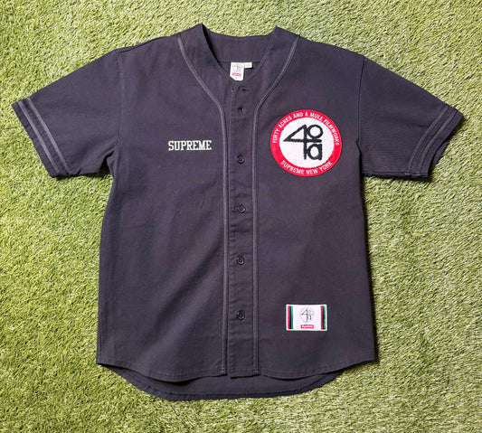 Supreme 40 Acres Twill Baseball Jersey Black