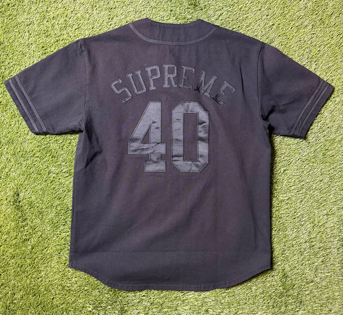 Supreme 40 Acres Twill Baseball Jersey Black