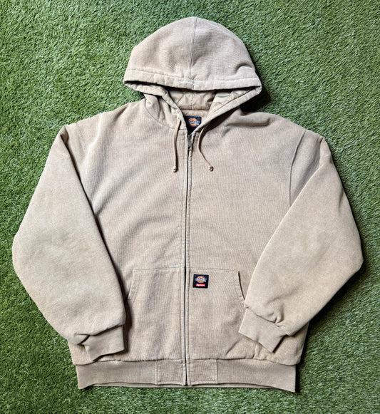 Supreme Dickies Tan Quilted Zip Up Jacket