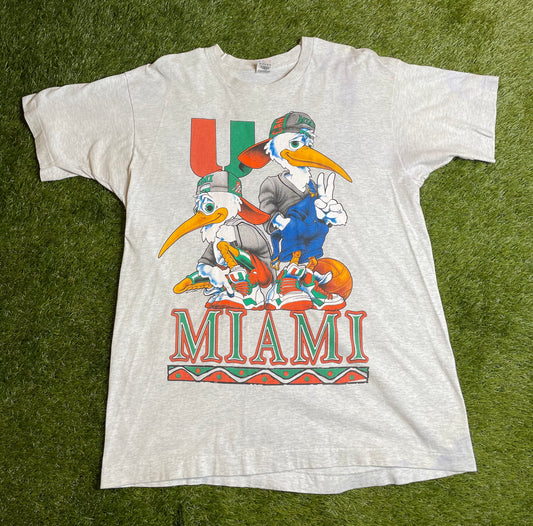 Vintage 90's Miami Hurricanes AOP T Shirt