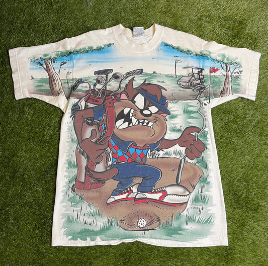 Vintage 1995 Taz Golf AOP T Shirt
