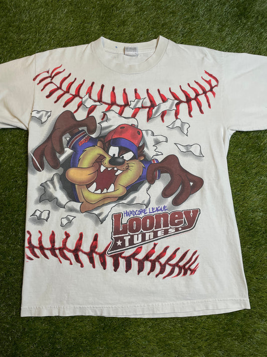 Vintage 1997 Tazmanian Devil Baseball AOP T Shirt