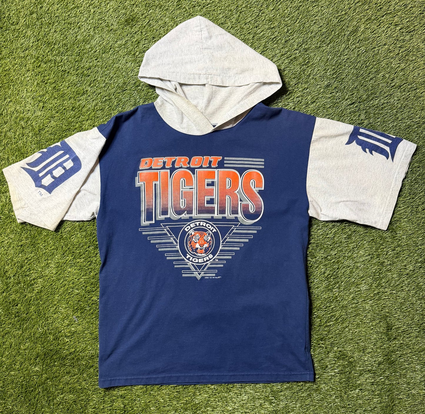 Vintage 1991 Detroit Tigers Hooded T Shirt