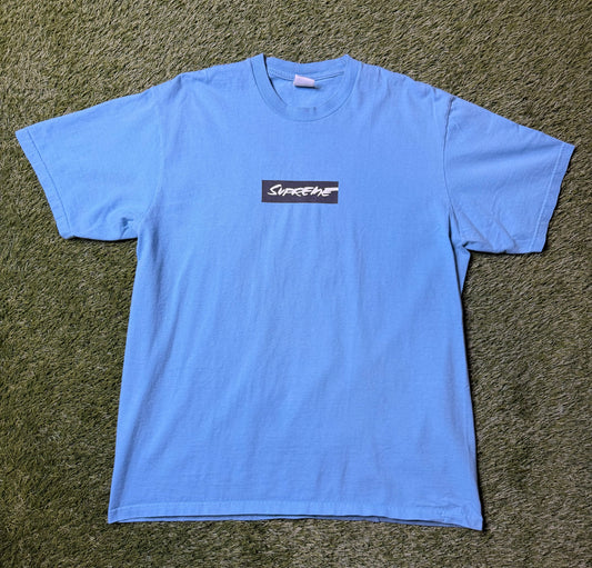 Supreme Futura Box Logo Tee Bright Blue