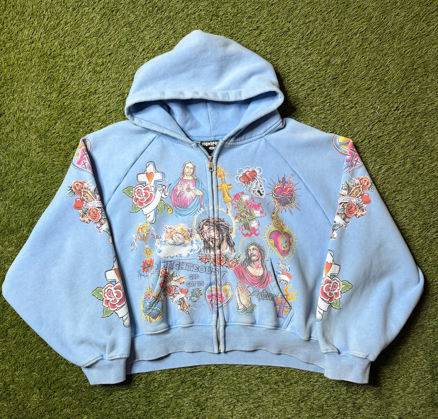 We are Righteous Blue Zip Up