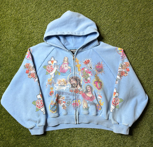 We are Righteous Blue Zip Up