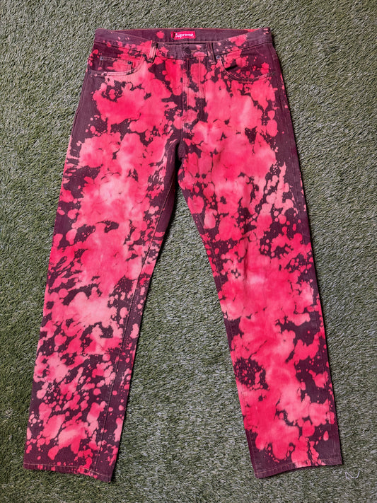 Supreme Regular Jean Bleached Red