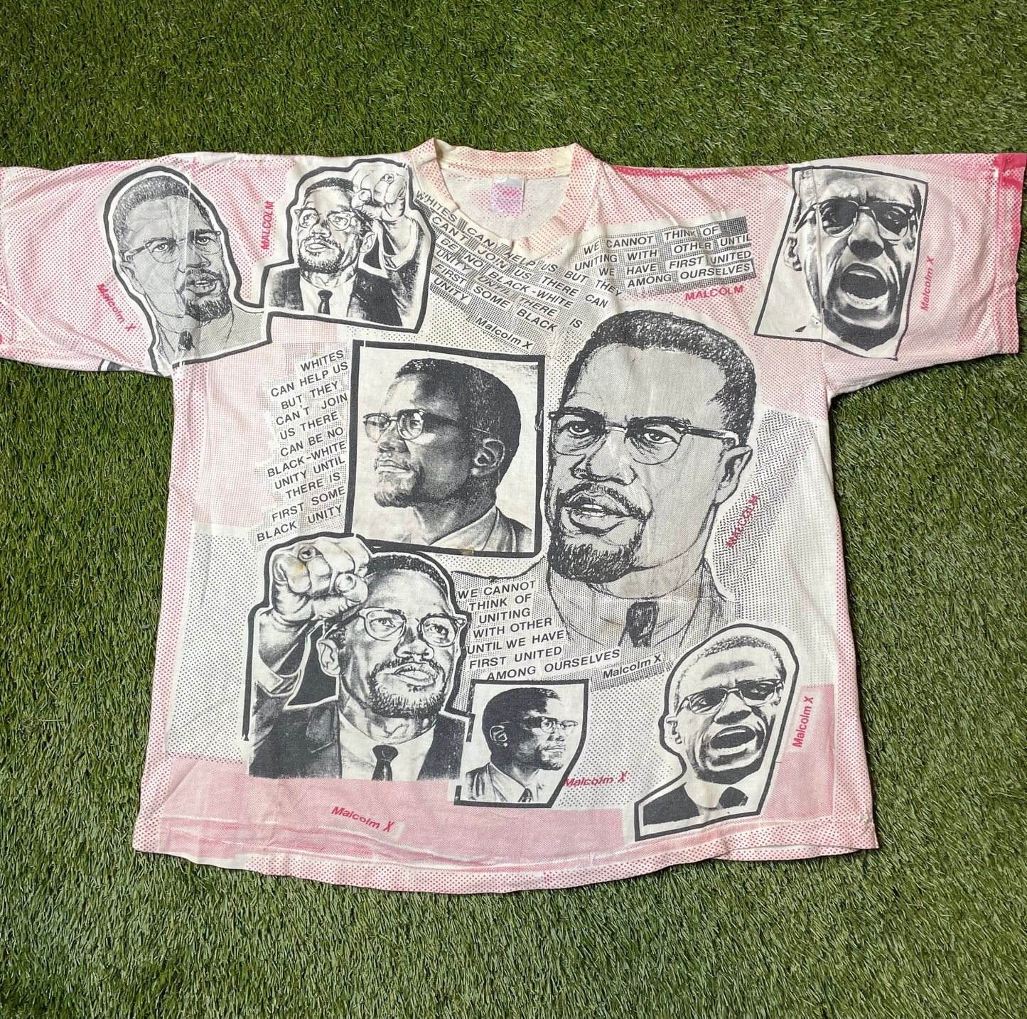 Vintage 90's Malcolm X AOP T Shirt