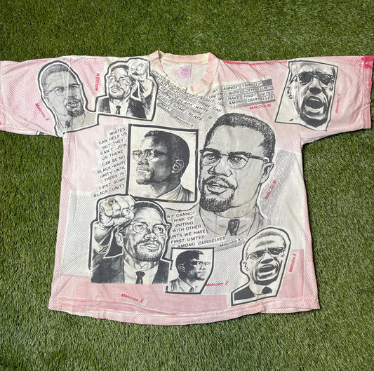 Vintage 90's Malcolm X AOP T Shirt