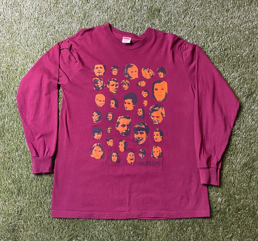 Supreme Faces Maroon L/S