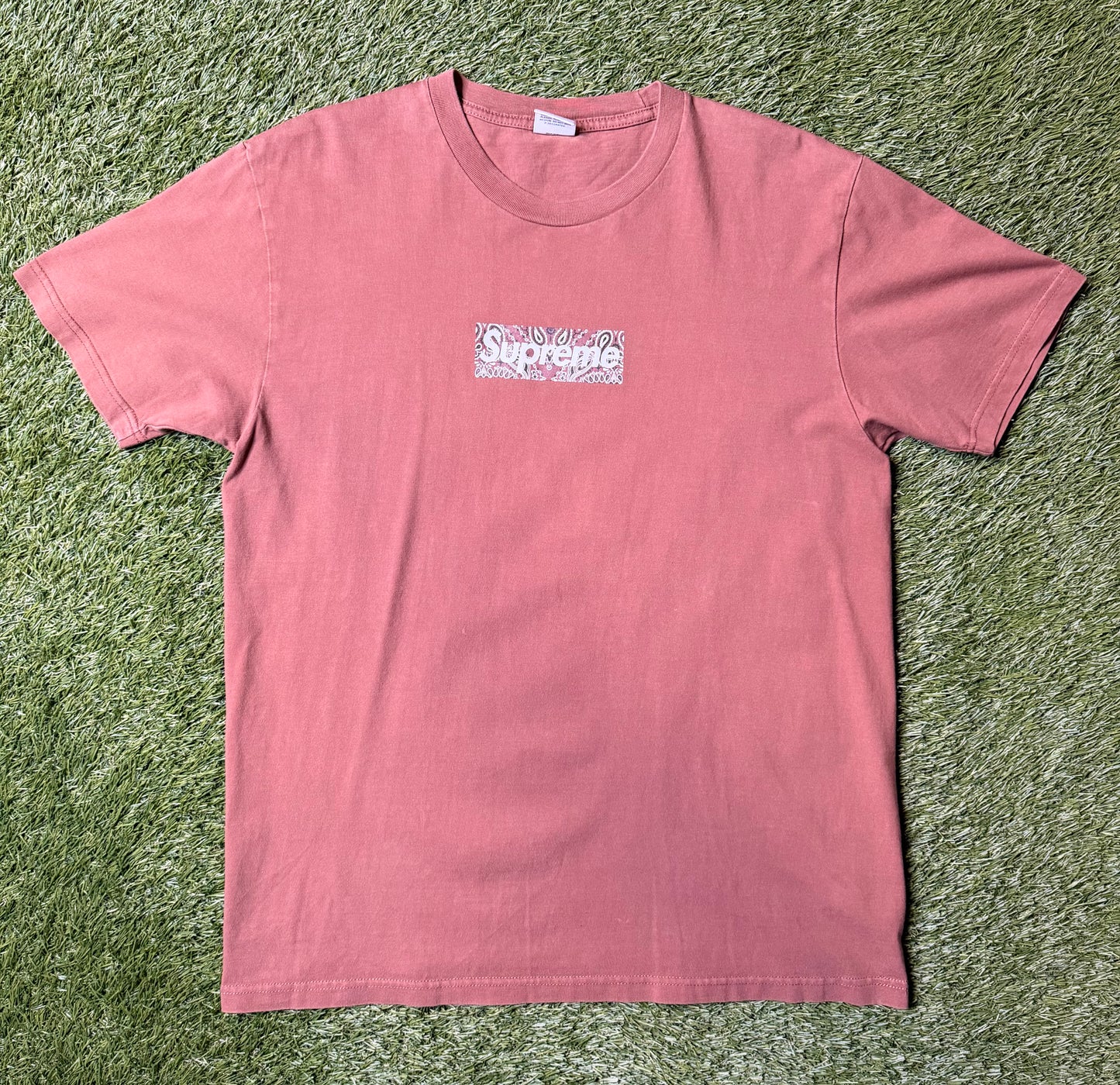 Supreme Bandanna Box Logo T Shirt Brown