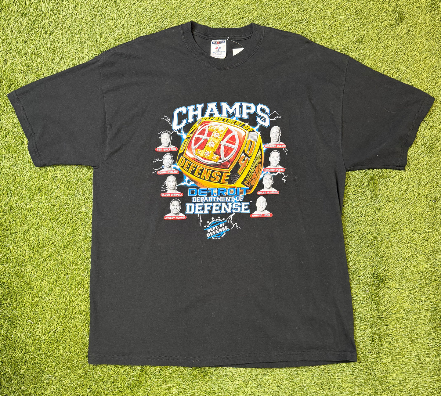 Vintage Detroit Pistons Department of Defense T Shirt