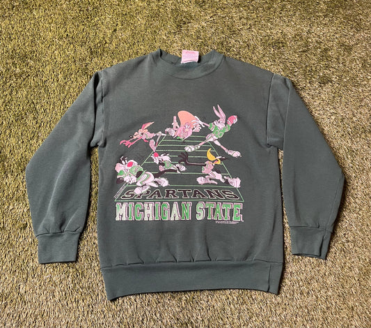 Vintage 1993 Looney Toons MSU Crewneck