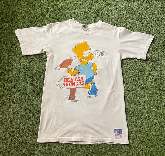 Vintage 90's Bart Simpson Denver Broncos T Shirt