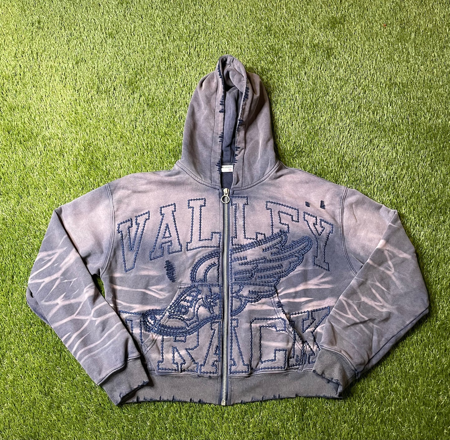 Vale Valley Track Sun Faded Zip up Hoodie
