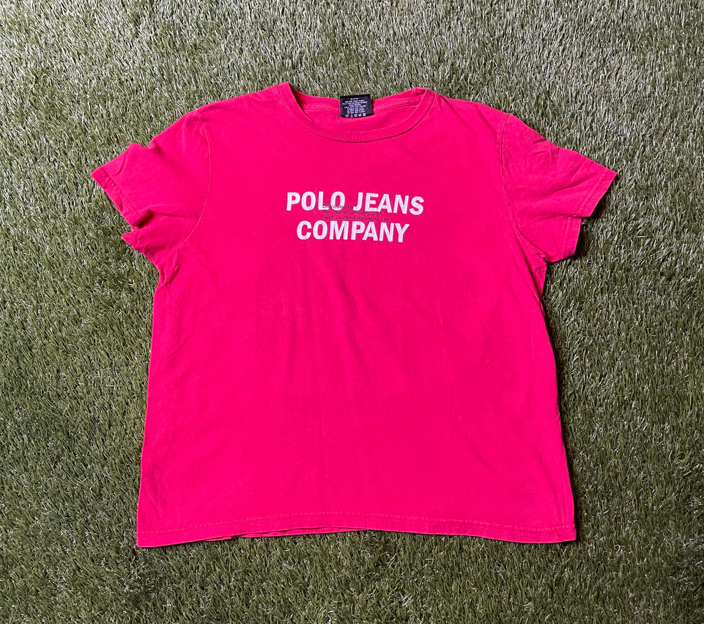 Vintage Polo Jeans Cropped T Shirt