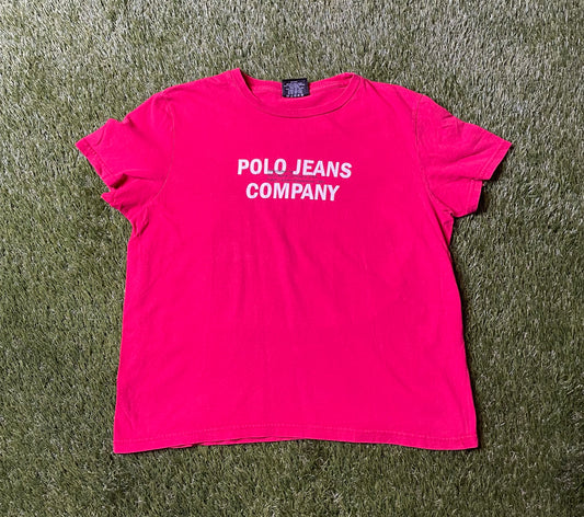 Vintage Polo Jeans Cropped T Shirt