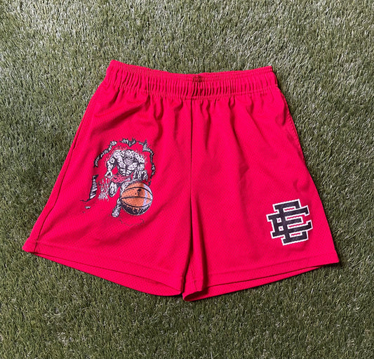 Warren Lotas X Eric Emanuel Red Shorts
